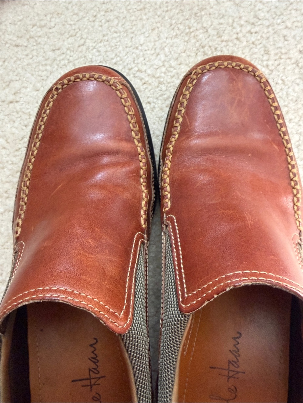 Men's Casual Brown Leather Slip-On Loafers - Picture 5 of 5